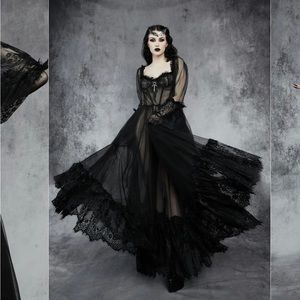 Dolls kill Dance With Death Gothic  Maxi Dress